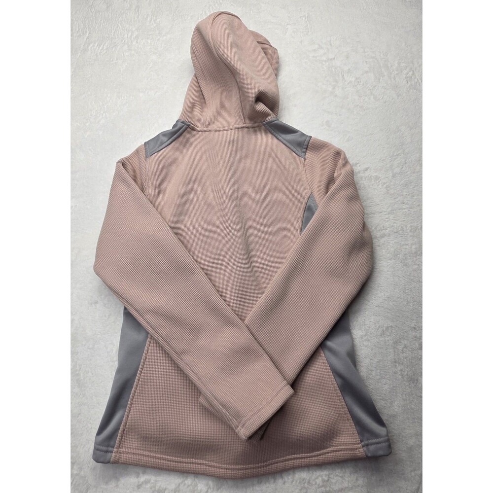 Spyder Jacket Womens Small Pink Full Zip Hooded Fleece Active Zip Pocket